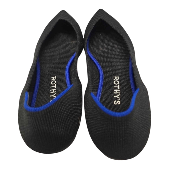 Rothy's Womens The Point Shoes Black Solid Knit Ballet Flats SZ 9.5 - Picture 3 of 10